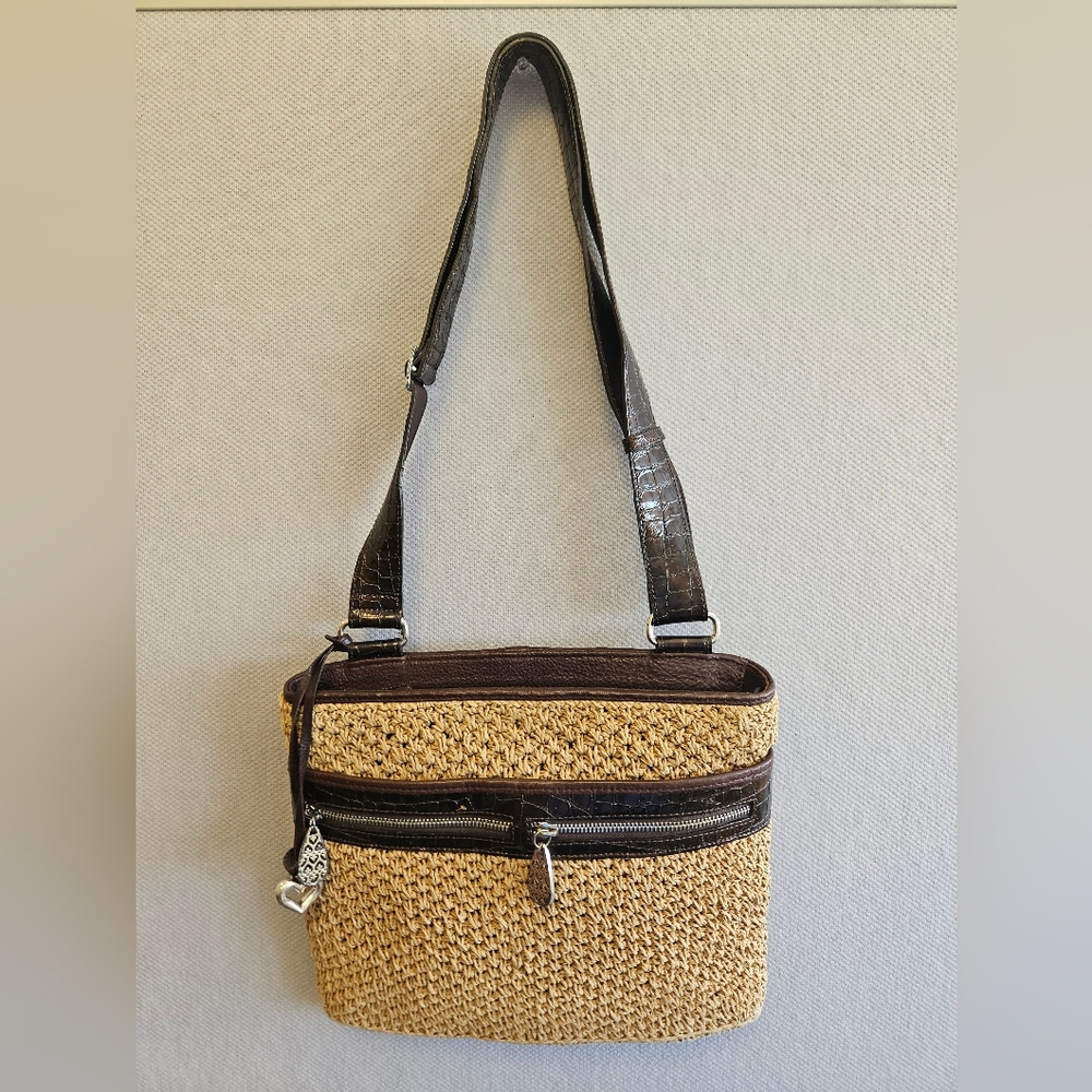 Brighton Tan and Brown Crossbody Bag